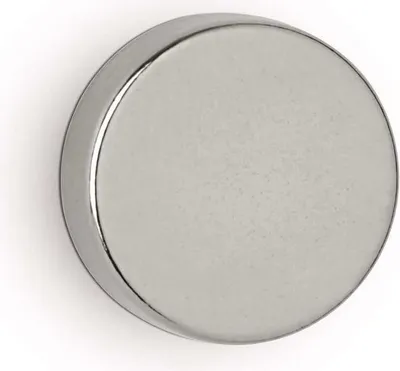 Produktbild von MAUL Magnet rund 10 Stück 4,5 kg Stahl Metall Neodym magnetisch Ø 1.5 x 0.5 cm silber