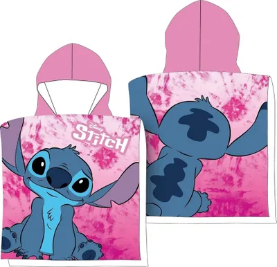 Zdjęcie produktu dla Różowe ponczo dziecięce Lilo i Stitch