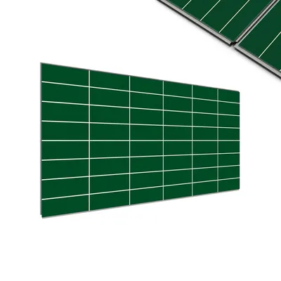 Produktbild von IZODEKOR SPC Wandpaneele 60x120 cm – Wasserdichte Wandverkleidung für Bad, Dusche & Küche - Tiefe Grünlinie
