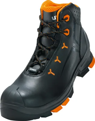 uvex Stiefel S3 schwarz, orange Weite 11 43