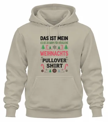 Immagine prodotto di Questo è il mio regalo di Natale Albero di Natale con bastoncino di zucchero divertente felpa con cappuccio unisex, natura, L