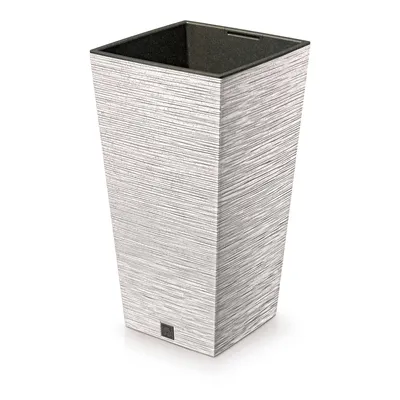 Immagine prodotto di vaso da fiori 30cm FURU SQUARE ECO WOOD DFSH300W-S449W plastica bianca PROSPERPLAST