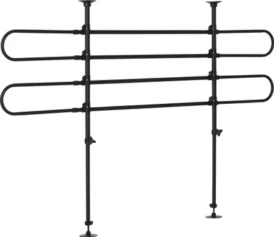 Produktbild von PawHut Auto-Trennwand für Hunde, verstellbar in Breite und Höhe, 87–135 x 60–105 cm, universelles Schutzgitter aus Stahl für den Kofferraum des Autos, Schwarz