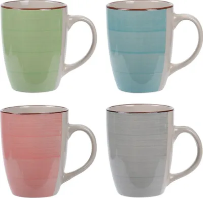 Produktbild von Keramikbecher Keramiktassen Becher-Set zum Verschenken 4x270 ml