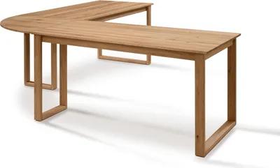Produktbild von Eckschreibtisch Livorno Eichenholz Natur 240 x 160 x 76 cm