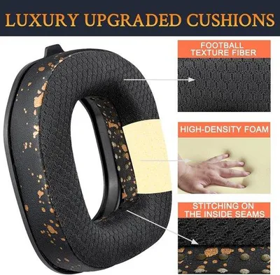 Image de Coussinets de rechange pour casque, oreillettes confortables avec isolation phonique et tissu résistant
