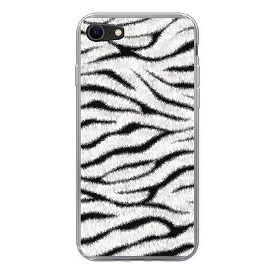 Produktbild von MuchoWow® Handyhülle Schutzhülle Hülle für iPhone 8 Tiermuster - Zebra - Weiß Silikon Softcase Handy Hülle - Schutzhaube