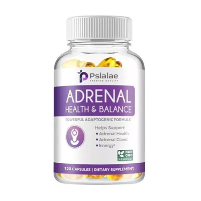 Produktbild von Adrenal Health & Balance 600mg (120 Kapseln) Nahrungsergänzungsmittel, Nierengesundheit, Energie, Stress, Angst, Cortisol, Ashwagandha, L-Tyrosin