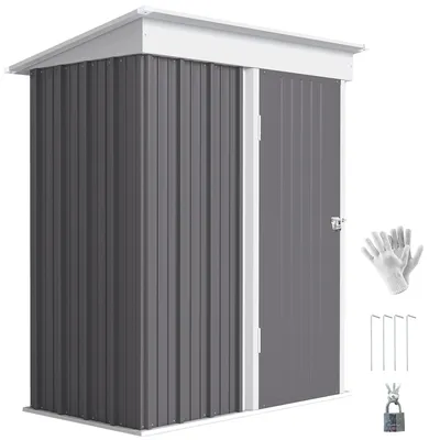 Produktbild von Outsunny Metall Gerätehaus 1,36m² 161 x 95 x 181cm Geräteschuppen mit Pultdach