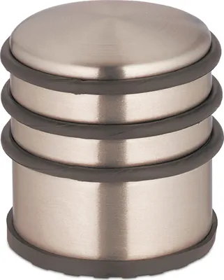 Image de Butée de porte Relaxdays, acier inoxydable, H x P : 7,5 x 7 cm, haute et lourde, antidérapante, frein de porte avec anneau en caoutchouc, bronze