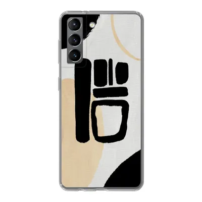 Produktbild von MuchoWow® Handyhülle Schutzhülle Hülle für Samsung Galaxy S21 Schwarz - Kreis - Abstrakt Silikon Softcase Handy Hülle - Softcase
