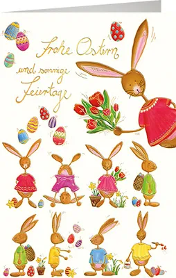 Produktbild von Ostern - Naturkarton - Glückwunschkarte im Format 11,5 x 17