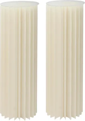 Produktbild von Blumenständer 2er Set - Zylindersäule - 30 x 100 cm - Kunststoffgestell für Vasen - Deko für Hochzeit & Party - Weiß