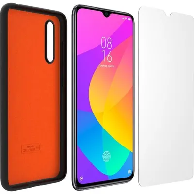 Produktbild von Packen Sie TPU-Schale und gehärtetes Glas für Xiaomi Mi 9 Lite Black