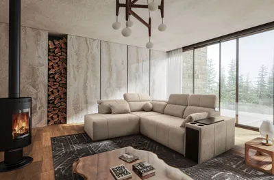 Produktbild von Kaiser Möbel Ecksofa Mindy VII mit Schlaffunktion und verstellbarer Rückenlehne, Stoff Verita KaltesBeige Links