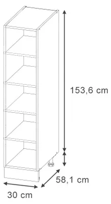 Produktbild von Küchenregal Vicco Fame-Line Weiß 30 cm ohne Arbeitsplatte, Model 63251