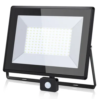 LED-Strahler 100 W 6400 K IP65 mit Bewegungsmelder