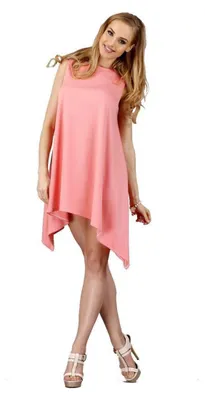 Produktbild von Minikleid Asymmetrisch Tunika; Lachs XL/42