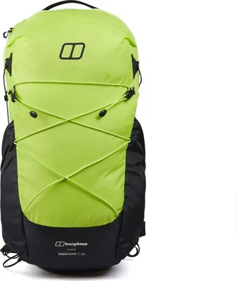 Unisex Freeflow 24L Rucksack von Berghaus in leuchtendem Grün und Schwarz; ideal für Wandern.