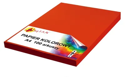 Image de Papier couleur A4 100g rouge intensif 100 feuilles