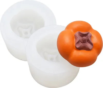 Obrázok produktu pre Balenie 2 silikónových foriem v tvare persimónu pre formu na tortu s penou, francúzske dezerty, 3D formy na výrobu sviečok