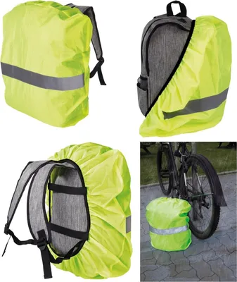 Produktbild von Regenschutz Rucksack Regenhaube Schulranzen Reflektorstreifen Neon 48x15x53cm