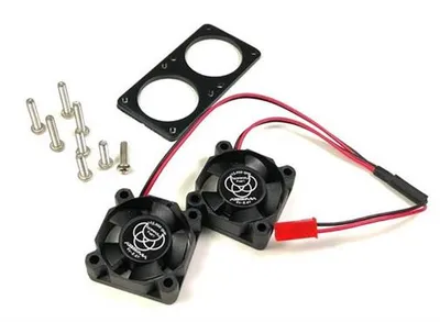 Produktbild von Absima High Speed Doppellüfter 30mm 15000 RPM mit Aluminium Halteplatte