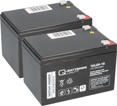 Image de Batterie compatible E-Mobile E-Scooter Mobilis 2x 12V 15Ah