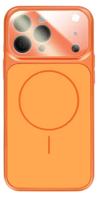 Productafbeelding van Avizar, MagSafe hoesje van gehard glas, mat, voor iPhone 13 Pro, oranje