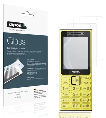 Image de 2x Protection ecrán pour Nokia 200 4G mat Verre souple Film Protecteur 9H dipos