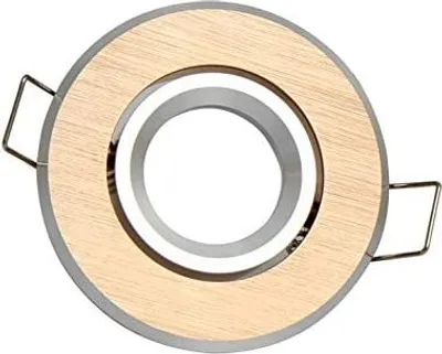 Obrázok produktu pre Zapustené bodové svietidlo Ø60 mm s otvorom otočným o 35° hliník vrátane pätice GU5,3 pre LED žiarovky 35 mm zlaté kartáčované okrúhle