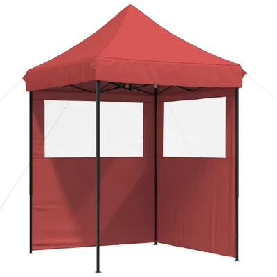 Image de Tente de réception pliable escamotable avec 2 parois latérales