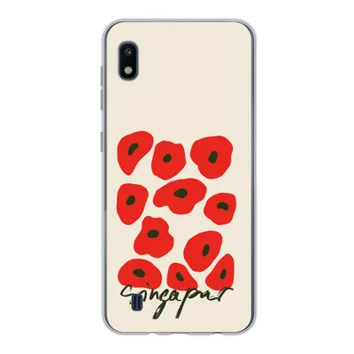 Produktbild von MuchoWow® Handyhülle Schutzhülle Hülle für Samsung Galaxy A10 Blumen - Mohn - Muster Silikon Softcase Handy Hülle - Schutzhülle