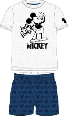 Produktbild von Mickey Mouse Pyjama  "hello folks" | Kurzes Obeteil & kurze Hose, 146