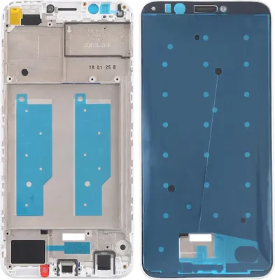 Produktbild von Gehäuse Rahmen Mittelrahmen Deckel für Huawei Y7 2018 Weiß Reparatur Ersatz Neu