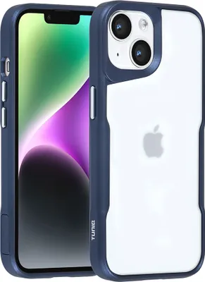 Zdjęcie produktu dla Etui TUNIQ na tył iPhone'a 14 – silikonowe – ciemnoniebieskie