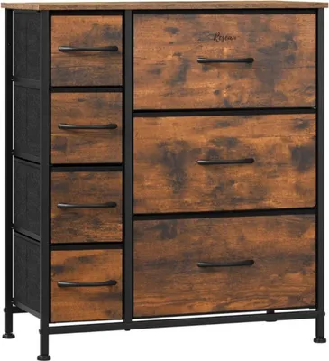 Imagen del producto de Cómoda - Cómoda pequeña - Cómoda - Cómoda pequeña - Cómodas para dormitorio - Cómoda - 63x30x73 cm - Madera y tela