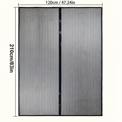 Produktbild von Magnetische Fliegengitter Tür 210x120 cm – Insektenschutz ohne Bohren | Selbstschließend mit 26 Magneten | Luftdurchlässig | Für Balkon-, Terrassen- & Haustüren