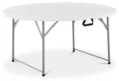 Produktbild von Marbueno Klapptisch Resina Weiß D.122x74 cm Catering, Strand und Camping 10530