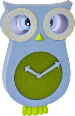 Produktbild von TFA 60.3052.06 blau/grün Lucy Kinder-Pendeluhr Eule