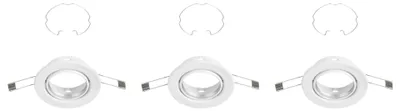 Image de Lampe LED encastrée BRILONER LEUCHTEN RENG, IP23, blanc, métal, incl., 3x GU10, 3er Set, Ø 8,6 cm