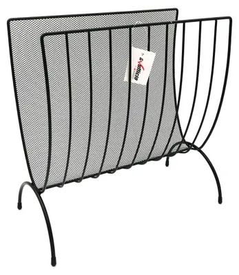 Zeitungshalter aus Netz, schwarz, 34 x 18 x 35 cm