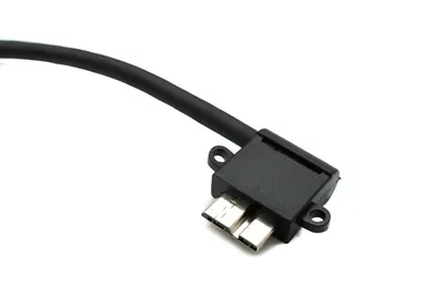 Zdjęcie produktu dla SYSTEM-S Kabel USB 3.0 25 cm z wtyczką micro B na wtyczkę typu A pod kątem w kolorze czarnym