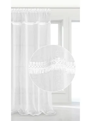 Produktbild von Weißer Spitzenvorhang 300x270 BOHO Tape