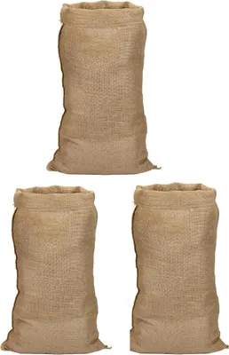 Image de Sacs en jute Cordeline, dimensions 60 x 100 cm – lot de 3 – sacs robustes, capacité de 50 kg – sacs pour pommes de terre – sacs de rangement