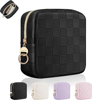 Produktbild von Make-up Tasche wasserdichtes Kunstleder, 13,5 x 5,5 x 13,5 cm, für die Reise