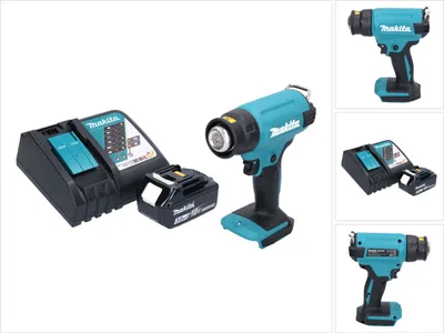 Produktbild von Makita DHG 180 RF1 Akku Heißluftgebläse 18 V 550 °C + 1x Akku 3,0 Ah + Ladegerät