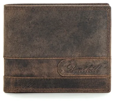 Produktbild von Benthill Geldbörse Herren Leder | Geldbeutel mit RFID-Schutz | Portemonnaie aus hochwertigem Rindsleder | Männer Brieftasche inkl. Geschenkbox