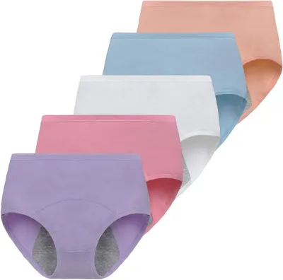 Atmungsaktive Menstruationsunterwäsche für Teenager, auslaufsichere Schutz, Baumwolle, ideal für die Verwendung nach der