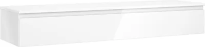 Produktbild von Mexen Orio 160 cm Badezimmerunterschrank mit Platte, 1 Schublade, Weiß Hochglanz - 91A10-16023-1-BFC00